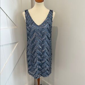 BB Dakota Blue Sequin Dress size medium brand new with tags